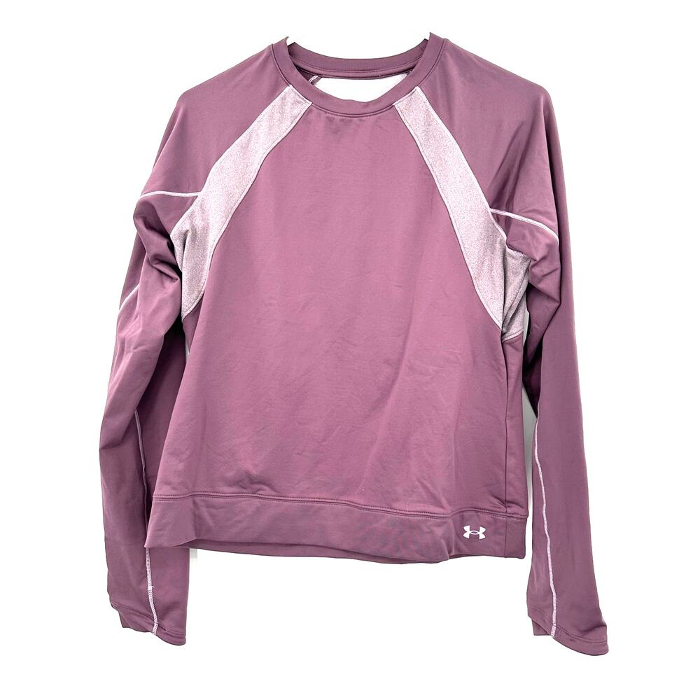 Under Armour Size Small Long-Sleeved Pullover Purple Sports Gym Exercise Top